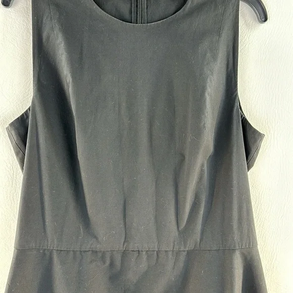COS Classic Black Fit and Flare Cotton Dress, 8 - Picture 2 of 8